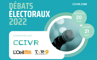 Élections provinciales 2022 : La CCIVR organise deux débats électoraux